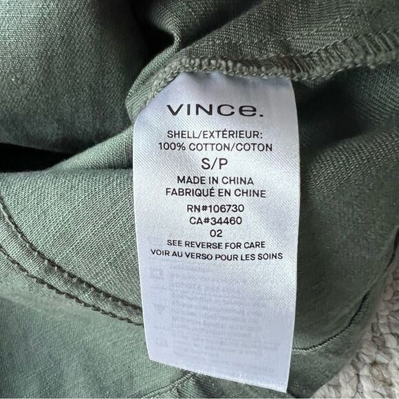 NWT Vince Women's Military Canvas Olive Green Utility Jacket - Picture 7 of 14